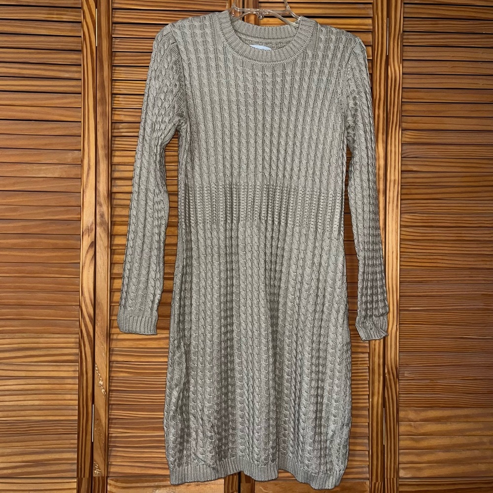 Calvin Klein Long Sleeve Cable‎ Knit Sweater Dress Size Medium